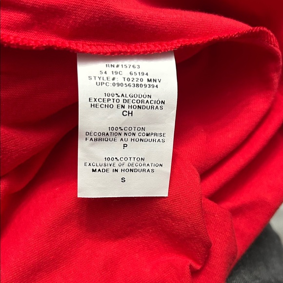 Champion Men's T-Shirt in Red with Gray Trim - Picture 4 of 4